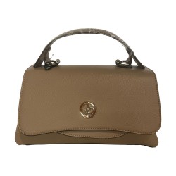 RoccoBarocco RBALS24152 Borsa Tracolla Donna Con Logo Frontale Taupe
