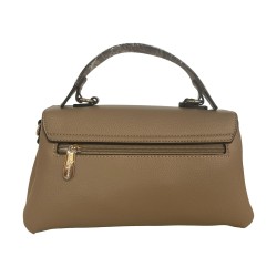 RoccoBarocco RBALS24152 Borsa Tracolla Donna Con Logo Frontale Taupe 2