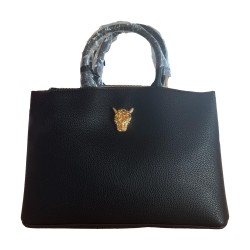 RoccoBarocco RBAV002 Borsa Donna Con Accessorio Pantera Nero