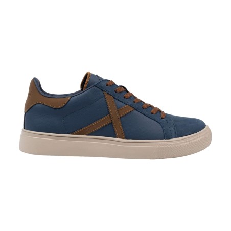 MUNICH 8080112 RETE112 Sneakers in Pelle Blu Cuoio