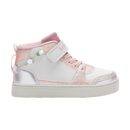 Lelli Kelly GIOIELLO Scarpe Bambina Sneakers Mid con Lacci Elastici Bianco Grigio Rosa