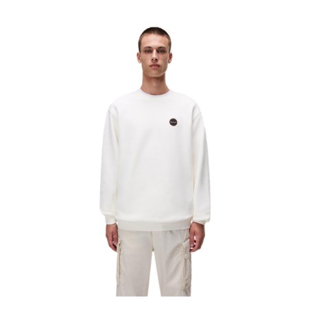 Napapijri NP0A8946206 B-BADGE C1 Felpa Uomo Girocollo White Heron