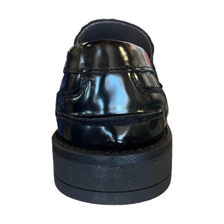 BRUSCIANO Made In Italy 014 Mocassino Uomo In Vera Pelle Abrasivato Nero 