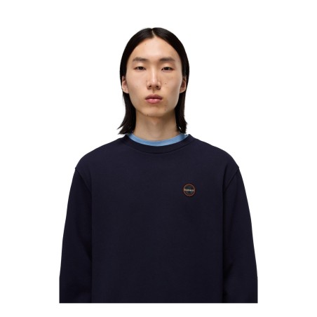 Napapijri NP0A89461761 B-BADGE Felpa Uomo Girocollo Blu Marine