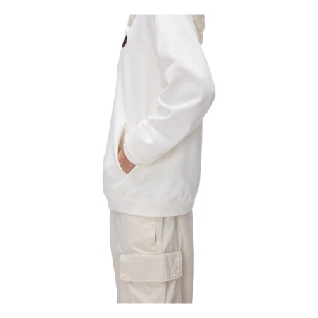 Napapijri NP0A891L206 B-BADGE H Felpa Uomo Con Zip E Cappuccio White Heron