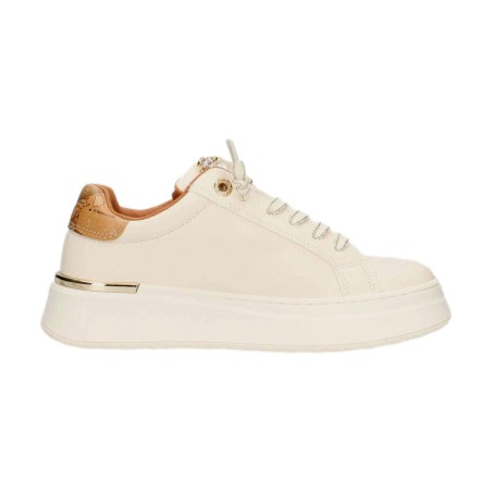 Alviero Martini 1a Classe N 2268 0289 Sneaker Gioiello Stringato Donna Off White Geo Beige