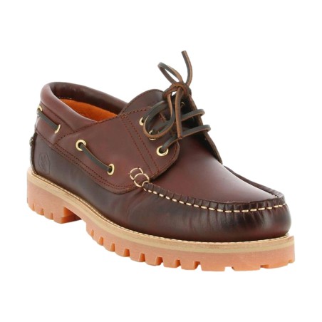 Lumberjack 102217659 NEWTON Mocassino Uomo Da Barca In Vera Pelle Stringate Brunello