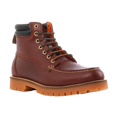 Lumberjack 102217658 NEWTON Anfibi Uomo  In Vera Pelle Stringate Brunello