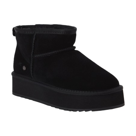 Lumberjack 102243700 GOLDA Mammut Ankle Boot Donna con Pelliccia Platform Nero