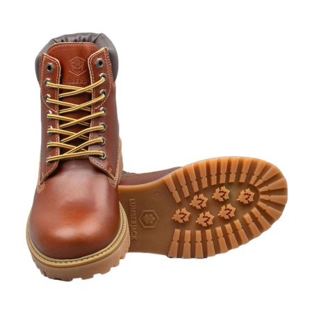 Lumberjack 102198155 RIVER 2 Stivaletti Uomo Stringate Cuoio