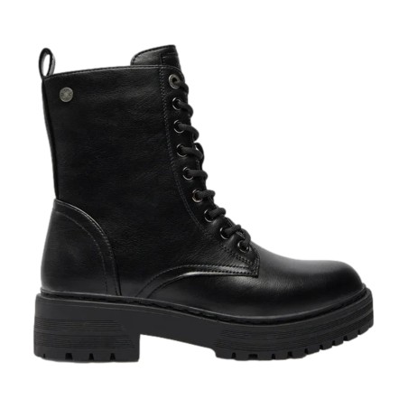 Refresh 172081 Anfibi Donna Stringati Con Zip Laterale Nero