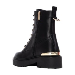 XTI 144391 Anfibi Donna Stringati Con Zip Laterale Nero 2