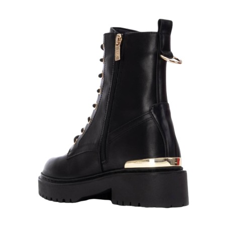 XTI 144391 Anfibi Donna Stringati Con Zip Laterale Nero