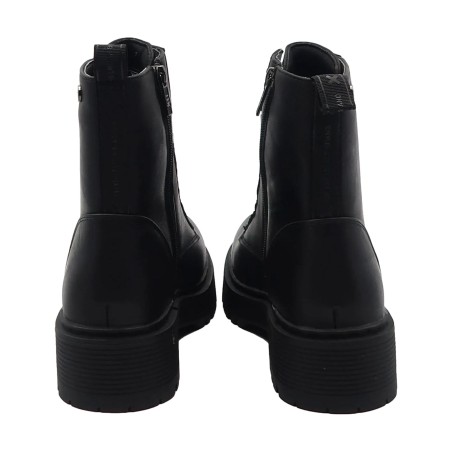 XTI 143094 Anfibi Donna Stringati Con Zip Laterale Nero