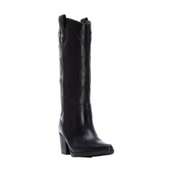 XTI 144723 Stivale Donna Camperos Tacco Medio Nero 2