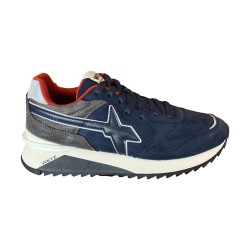 W6YZ 1C17 YAK-M Sneakers Uomo Stringate Blu/Antracite