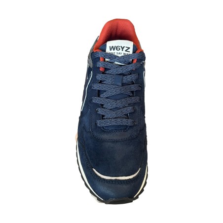 W6YZ 1C17 YAK-M Sneakers Uomo Stringate Blu/Antracite