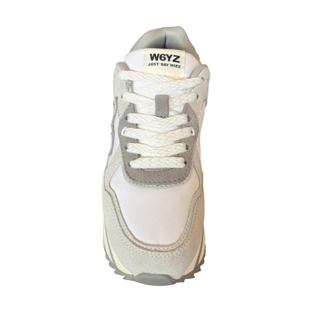 W6YZ  DEVA W 2017405 43 Sneakers Donna Platform Stringate White Grey Silver