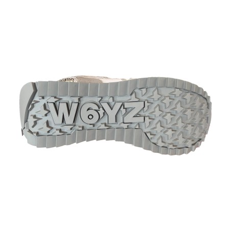 W6YZ  DEVA W 2017405 43 Sneakers Donna Platform Stringate White Grey Silver