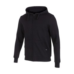 Joma 102109 100 JUNGLE Felpa Uomo in Cotone Garzato con Zip e Cappuccio Nero