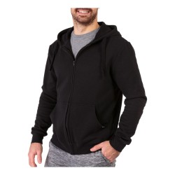 Joma 102109 100 JUNGLE Felpa Uomo in Cotone Garzato con Zip e Cappuccio Nero 2