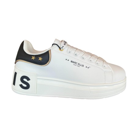MARC ELLIS FW25/6001 SINTRA Sneakers Donna Stringate White/Black/Gold