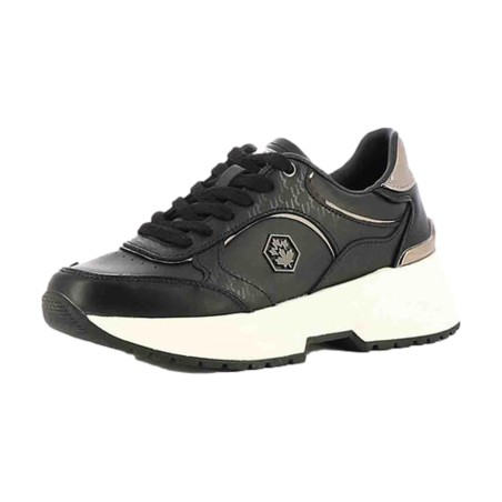 Lumberjack 102230333 PERCY Sneakers Donna Stringate In Pelle Nero