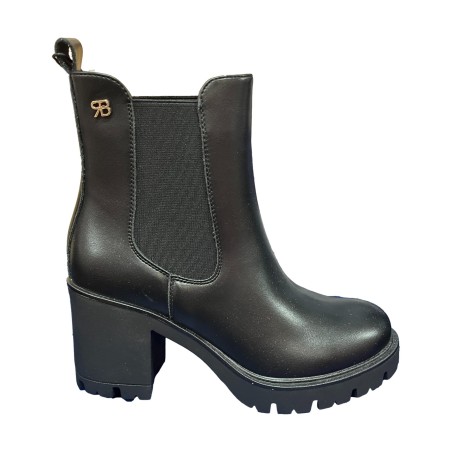 Renato Balestra RB3641 Stivaletto Tronchetto Chelsea Donna Con Elastico Laterale Black