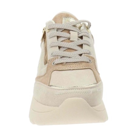 Solo Soprani SSW522P02 BARBARA Sneakers Donna Stringate Nabuk Beige