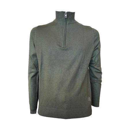 Urban Ring  UR9100008 Maglione Uomo Mezza Zip Viscosa Militare