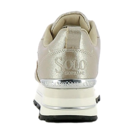Solo Soprani SSW523P03 PREMIUM Logo Sneakers Donna Stringate Platino