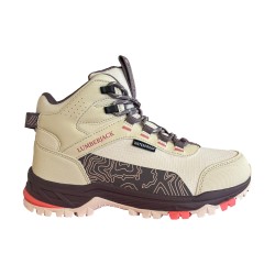 Lumberjack 102243470 SANI Sneaker Hi Trekking Donna Stringate In Tessuto Waterproof Beige Brown Pink