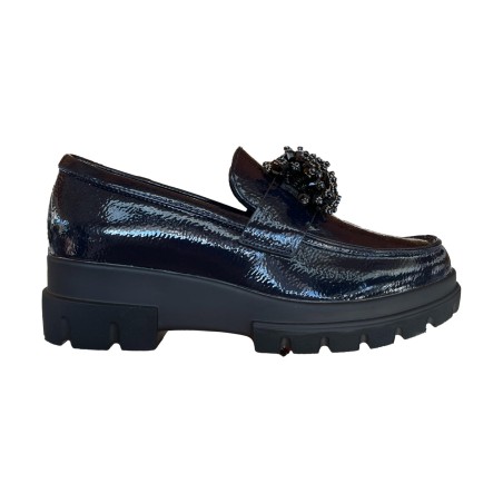 Gold & Gold GB991 Scarpe Donna Mocassini Con Accessorio Blu