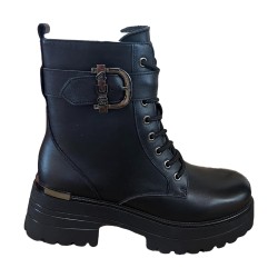 Paciotti 4US 4BV 134 Stivaletti Anfibi Donna Platform Nero