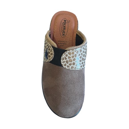 POLYFLEX 540.05 Ciabatte Donna Made in Italy Tortora