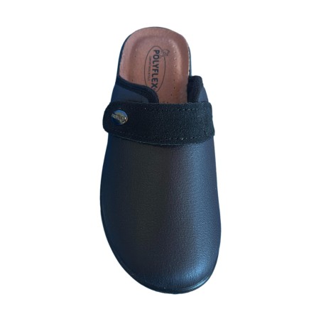 POLYFLEX 587 05 Ciabatte Donna Made in Italy Con Strappo Nero