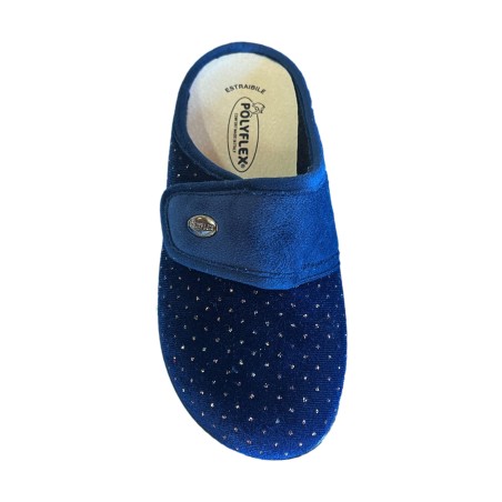 POLYFLEX 6061 Ciabatte Donna Made in Italy Blu