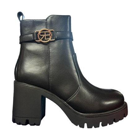 Renato Balestra RB3643 Stivaletto Tronchetto Donna Con  Zip Laterale Nero