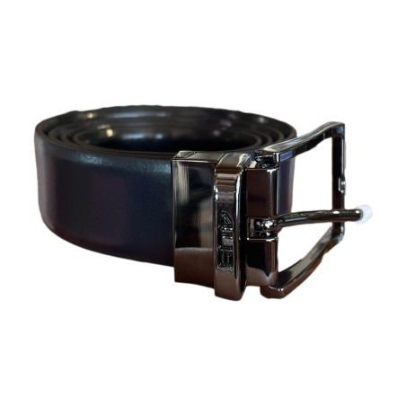 Paciotti 4 US 10243 Cintura Uomo Double Face In Vera Pelle Nero Blu