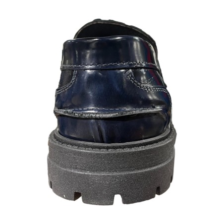 BRUSCIANO Made In Italy 014R  Mocassino Uomo In Vera Pelle Abrasivato Blu