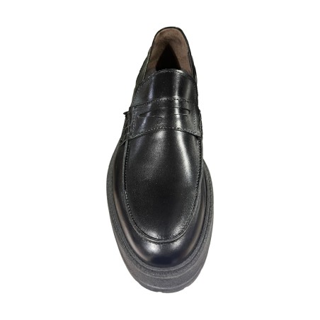 BRUSCIANO Made In Italy 014R  Mocassino Uomo In Vera Pelle Vitello Nero