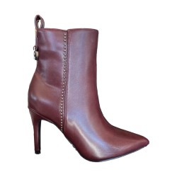 Braccialini B20 Tronchetto Donna Tacco Alto Zip Laterale Bordeaux 