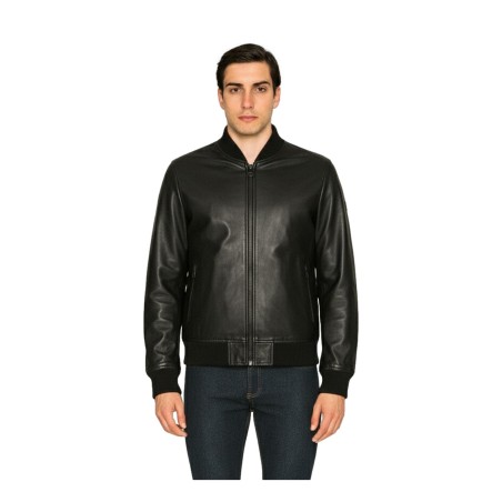 Urban Ring UR9140010  Giubbotto Bomber Uomo Con Colletto e Polsini a Costine Nero
