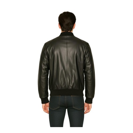 Urban Ring UR9140010  Giubbotto Bomber Uomo Con Colletto e Polsini a Costine Nero