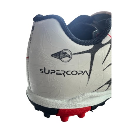 JOMA SUPER COPA 2505 Scarpe da Calcetto Bambino Bianca/Blue Red Turf