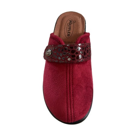 POLYFLEX 588.05 Ciabatte Donna Made in Italy Con Strappo Bordeaux