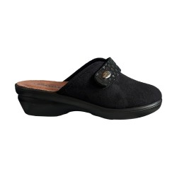 POLYFLEX 588.05 Ciabatte Donna Made in Italy Con Strappo Nero