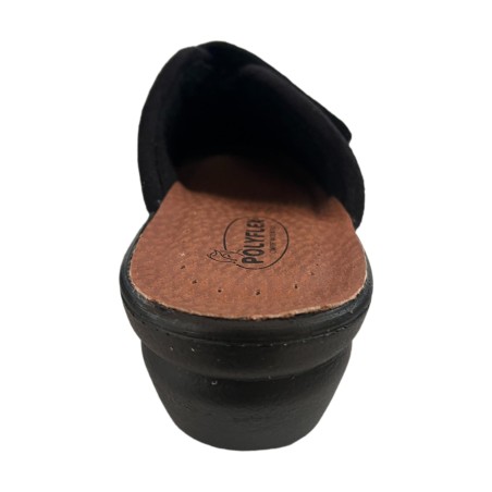 POLYFLEX 588.05 Ciabatte Donna Made in Italy Con Strappo Nero