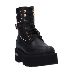 CULT 4641 ROCKY Anfibi Donna Mid Nubuck Stringati Con Zip Laterale Nero 2