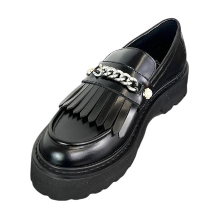CULT 4579 SLASH Mocassino Donna Con Accessorio Nero/Argento